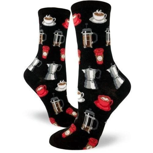 Fall silk socks-Coffee Break | Women's Crew