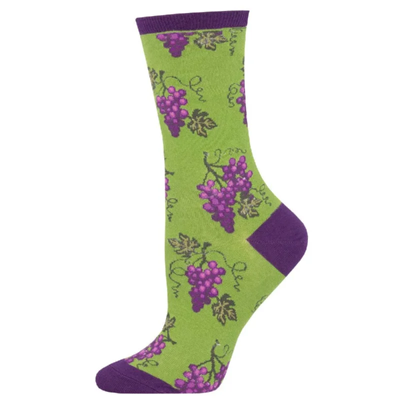 Plaid fleece socks-One Fine Vine | Women's Crew