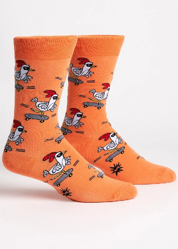 Knit socks with cozy patterns-Rad Chicken Men's Socks