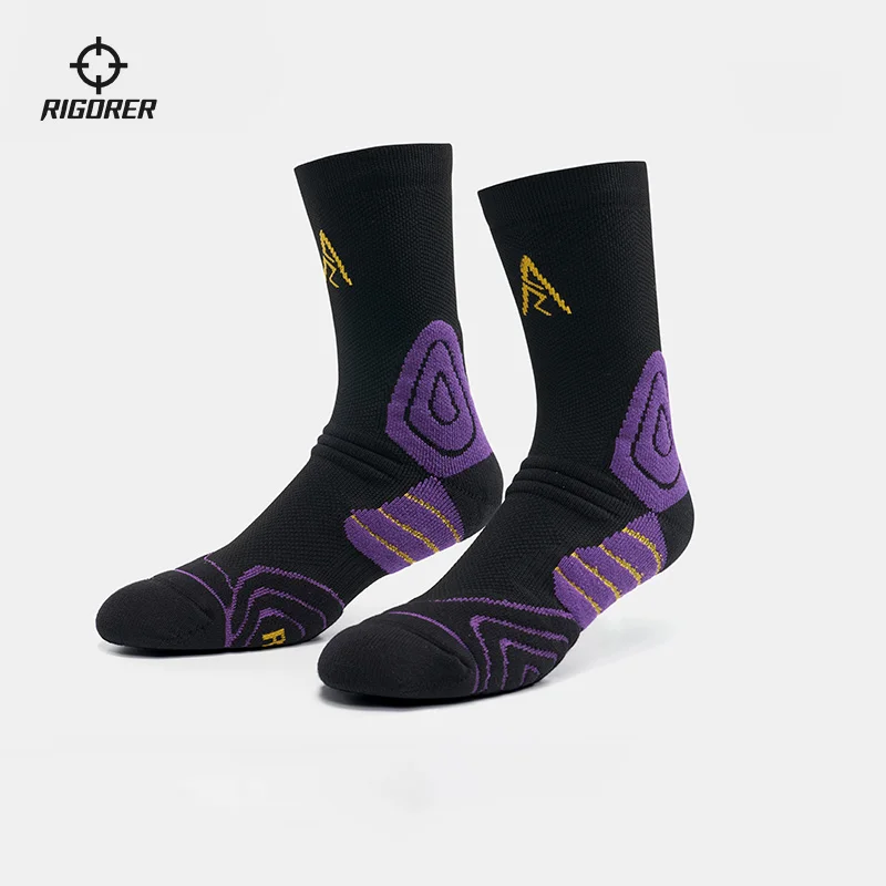 Plaid silk socks-Rigorer  Austin Reaves  Socks  'Black/Purple'[Z123340303]