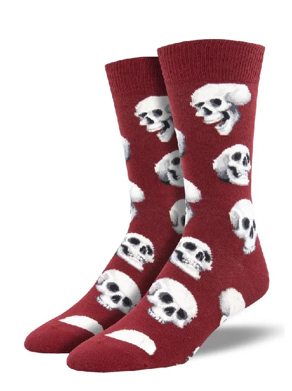 Socks with elastic weave-Sacred Skulls | Men's Crew