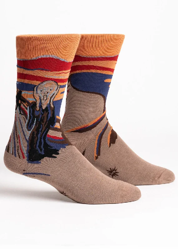 Athletic socks for running support-Sasquatch Scream Men's Socks