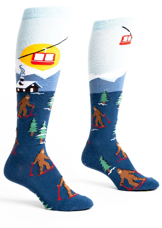 Vintage thermal socks-Sasquatch Ski Slopes Knee Socks