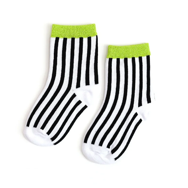 Socks with comfy cotton-Showtime Striped Midi Socks