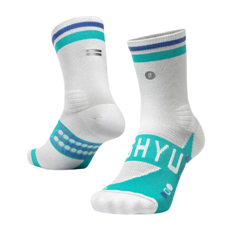 Budget silk socks-SHYU - Racing Socks - White/Jade/Royal