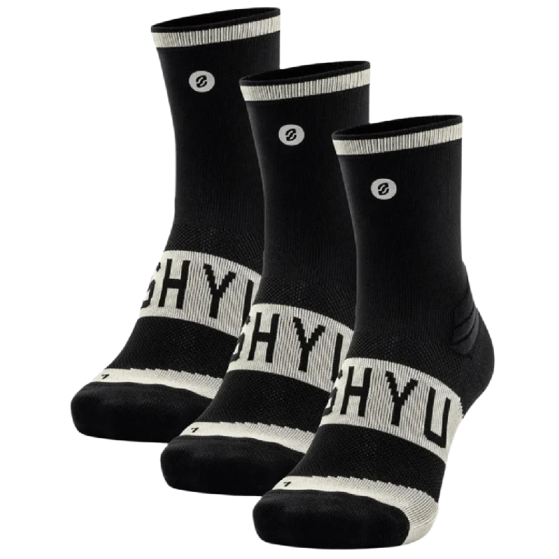 Silk socks for luxurious feel-SHYU - Training Socks - 3 Pack - Black