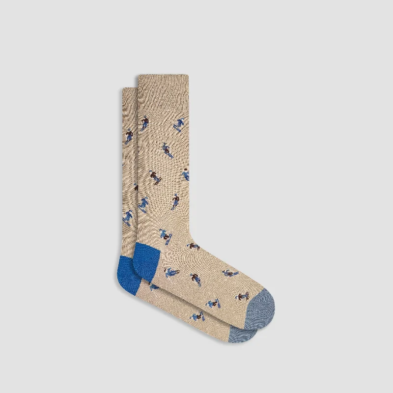 Moisture-wicking silk socks-Ski Mid-Calf Socks