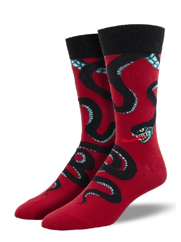 Soft silk socks-Slither Me Timbers, Men's Crew