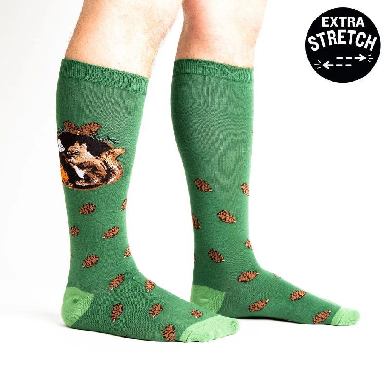 Vintage wool socks-S'more Where That Came From | All Gender Stretch-It™  Wide Calf Knee-high