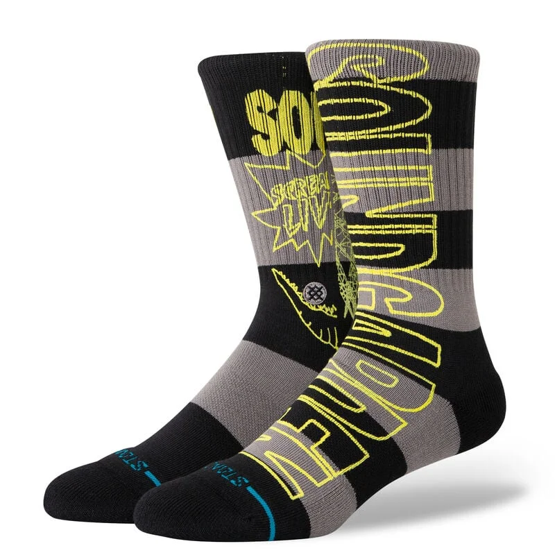 Blue fleece socks-Soundgarden | Crew