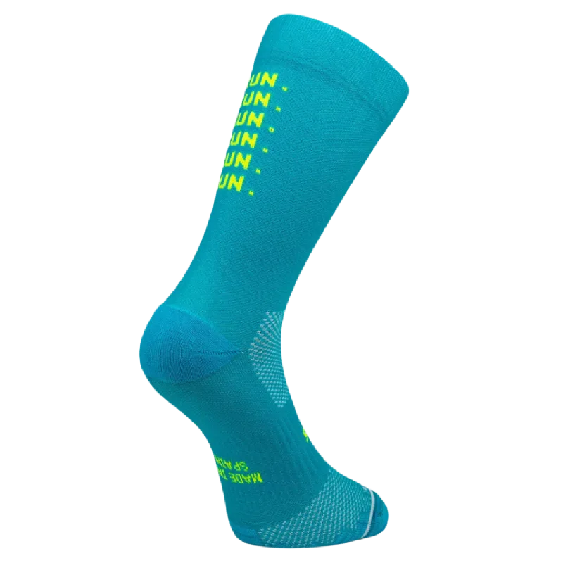 Red knit socks-Sporcks - Running Sock - Just Run Green