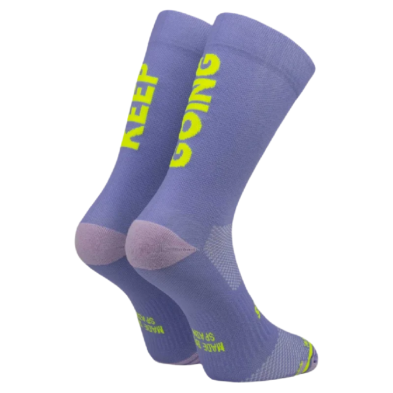 Yellow thermal socks-Sporcks - Running Sock - Keep Going Purple