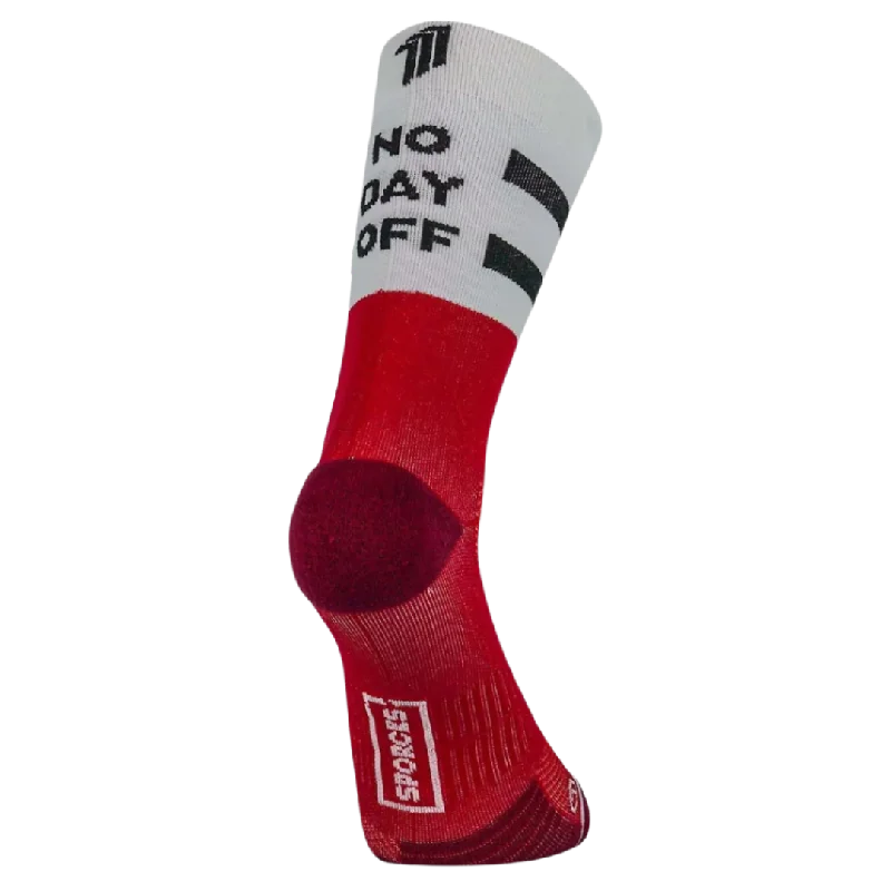 Eco-friendly silk socks-Sporcks - Running Sock - No Day Off Red