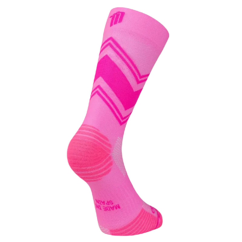 Plaid silk socks-Sporcks - Running Sock - Posh Pink