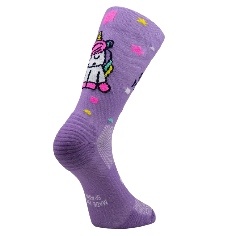 Socks with floral texture-Sporcks - Running Sock - Stay Magic Purple