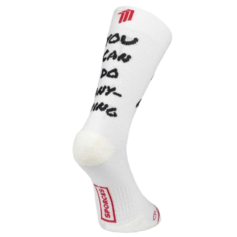 Striped bamboo socks-Sporcks - Running Sock - The Best White