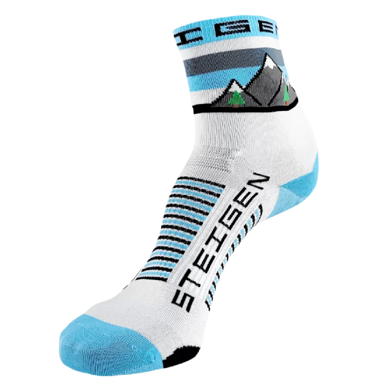 Socks with stretchy tops-Steigen - Half Length Running Socks - Mountain Pine