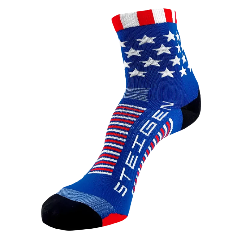 Socks with heel cushion-Steigen - Half Length Running Socks - Stars And Stripes