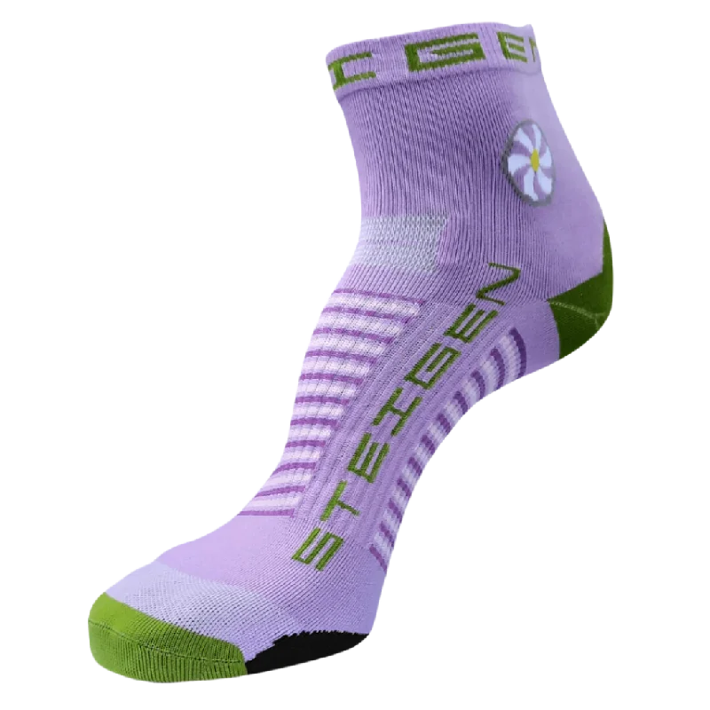 Socks with breathable mesh-Steigen - Quarter Length Running Socks - Lavender