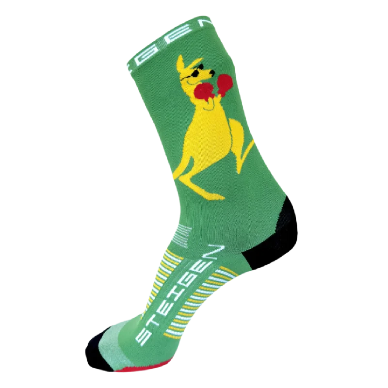 Socks with comfy cotton-Steigen - Three Quarter Length Running Socks - Aussie Kangaroo