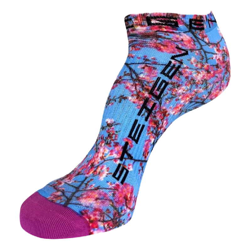 Socks with solid patterns-Steigen - Zero Length Running Socks - Blossom