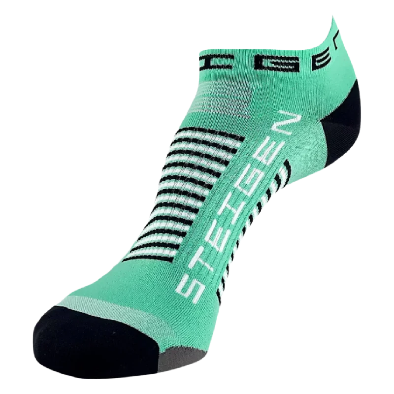 Red cotton socks-Steigen - Zero Length Running Socks - Mint Green