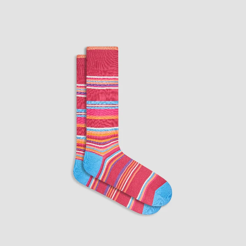 Custom cotton socks-Striped Mid-Calf Socks