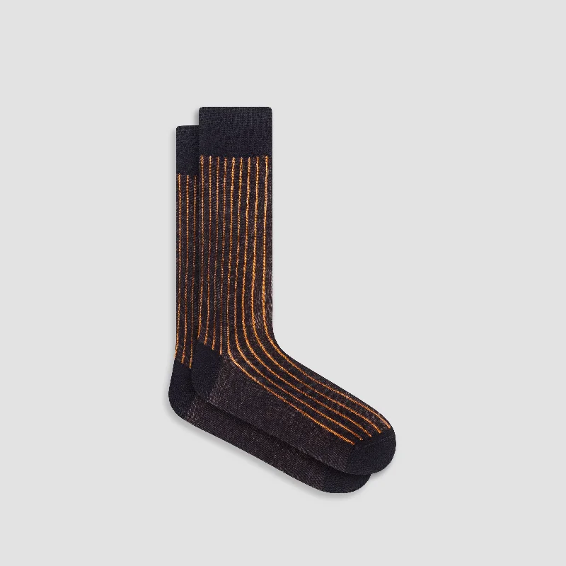 Custom wool socks-Striped Mid-Calf Socks