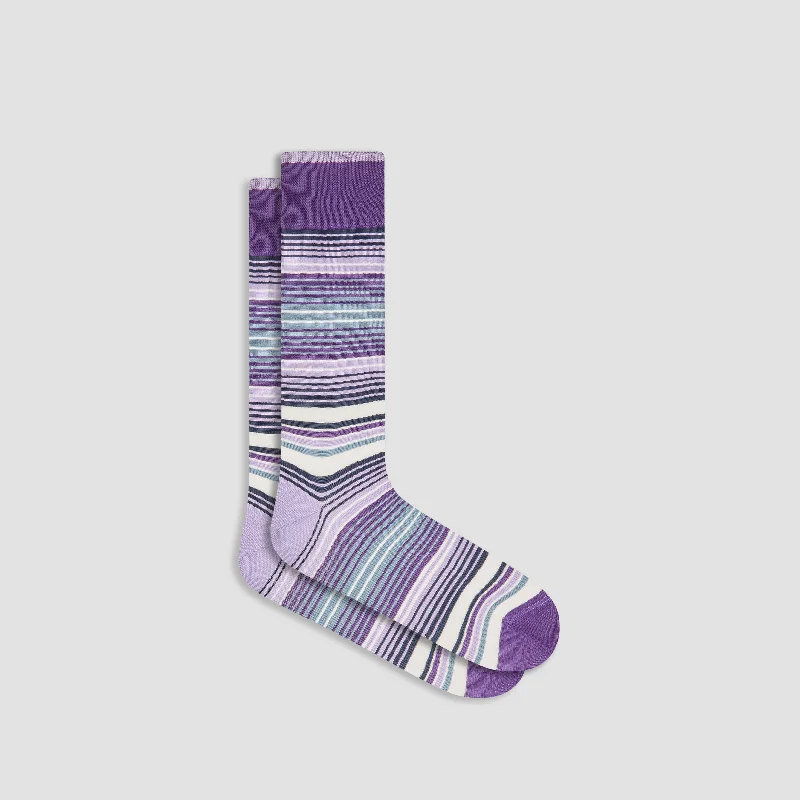 Custom knit socks-Striped Mid-Calf Socks