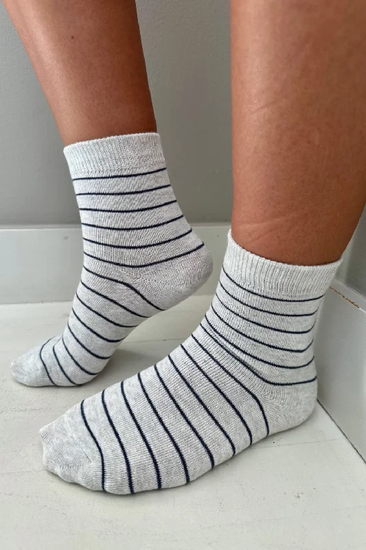 Brown cashmere socks-Striped Socks