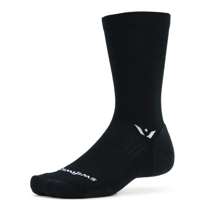 Socks with plain weave-Swiftwick Pursuit Seven - Crew