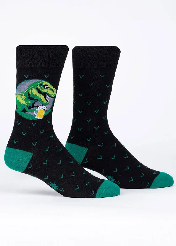 Solid color socks for simplicity-T-Rex Beer Men's Socks