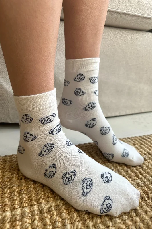 Knee-high socks for stylish layers-Teddy Bear Socks