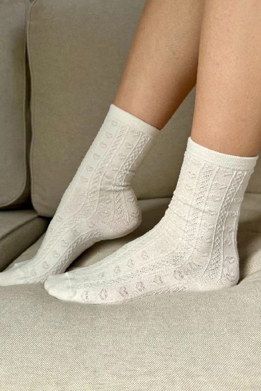 Knit socks with cozy patterns-Hearts Socks