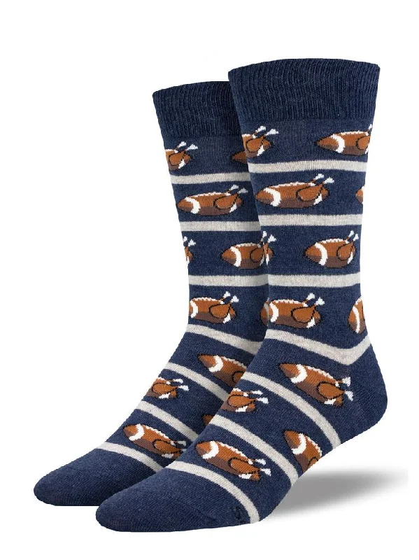 Socks with wool blend-Thanksgiving Football | Men's Crew