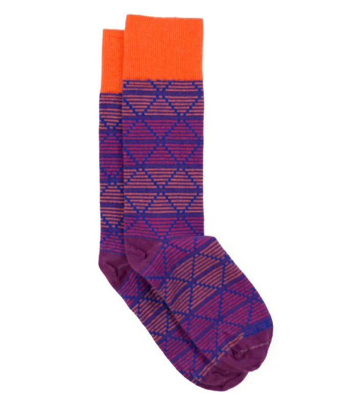 White cotton socks-The Daedalus - Purple