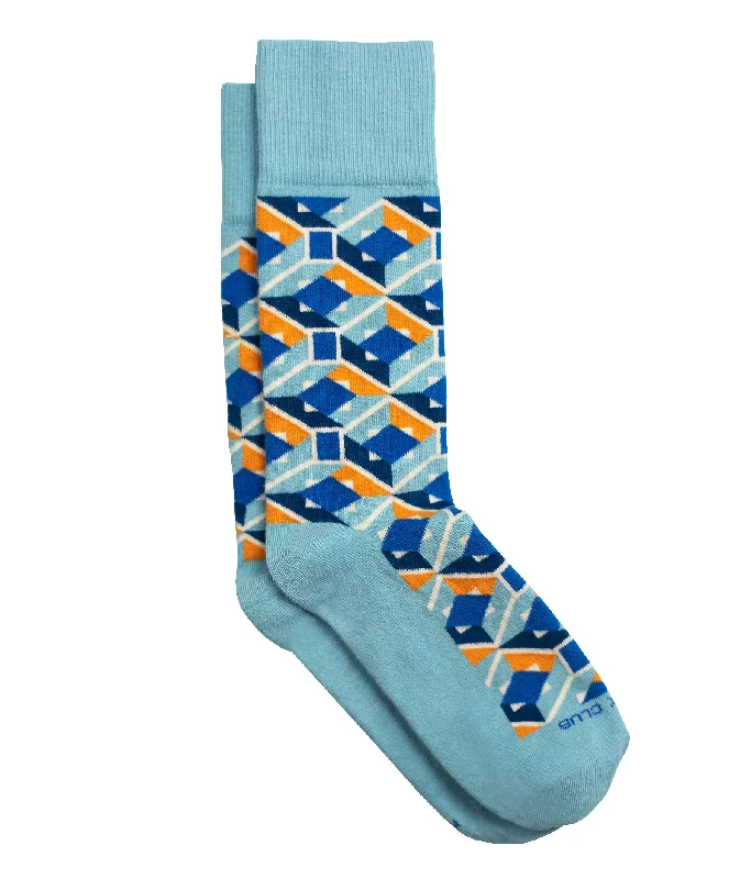 Socks with fleece warmth-The Escher - Lake