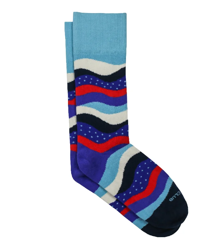 Polka dot bamboo socks-The Glaser - Ultramarine