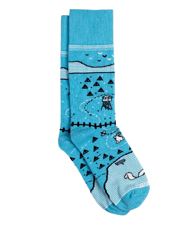 Custom fleece socks-The Nessie - Lake