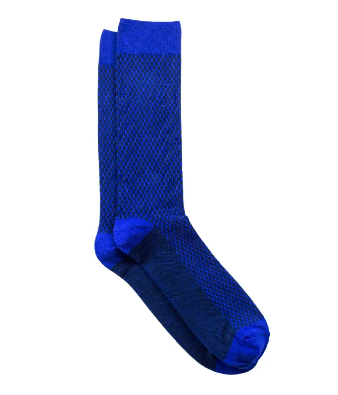 Socks with athletic cushioning-The Old Fashioned - Cerulean