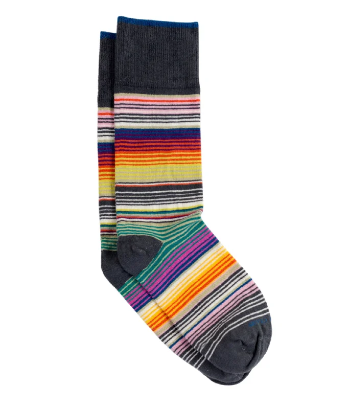 Socks with athletic texture-The Pascal - Charcoal