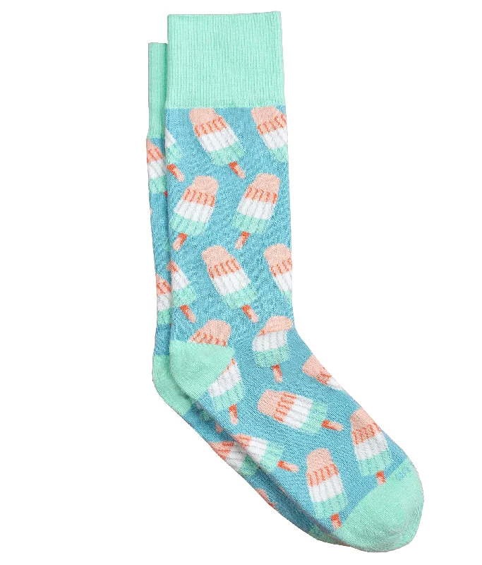 Embroidered knit socks-The Blue Raspberry - Aruba