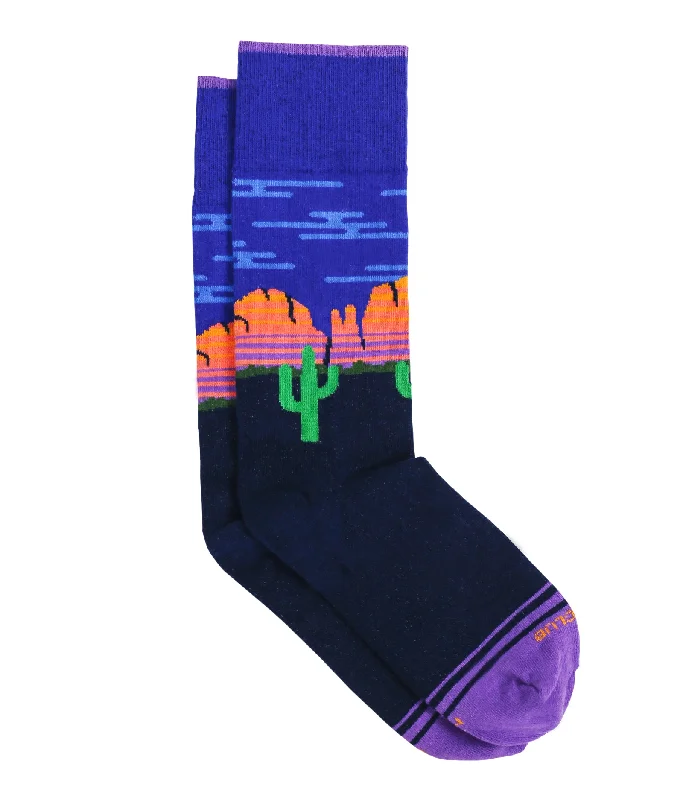 Green cotton socks-The Sedona - Iris