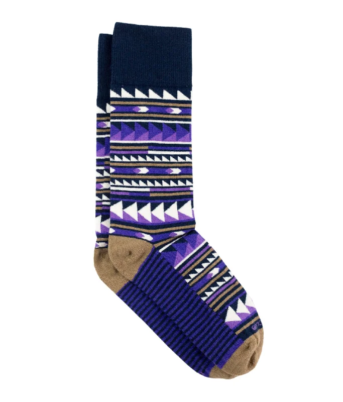 Solid knit socks-The Skadi - Purple