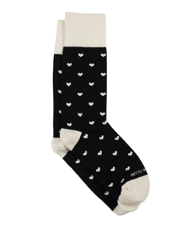 Socks with bamboo support-The Valentine - Black