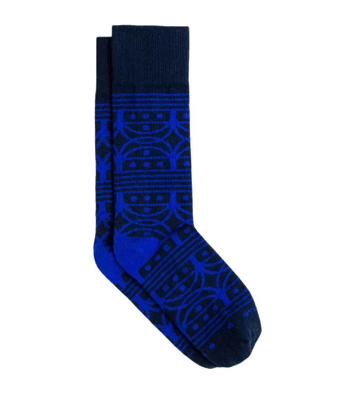 Black fleece socks-The Venn - Navy