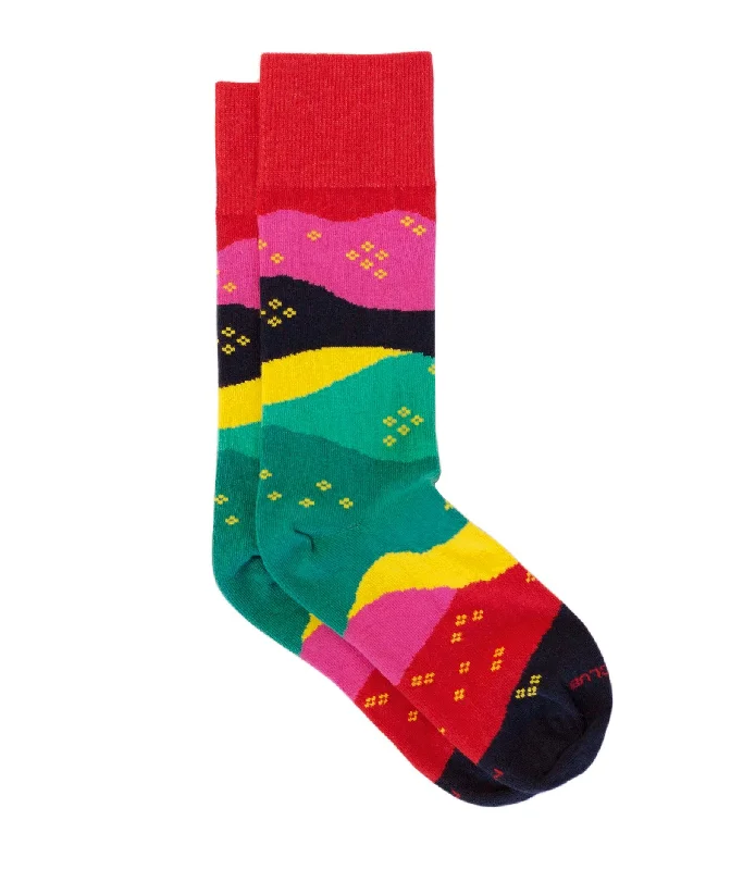 Socks with arch support-The Vista - Hibiscus