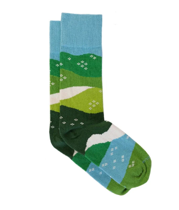 Luxury cashmere socks-The Vista - Pine