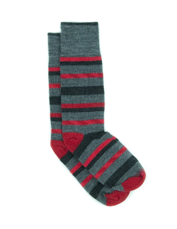 Summer knit socks-The Wool Lustre - Red