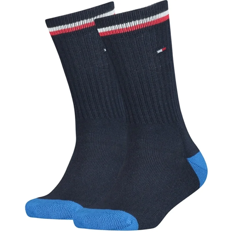 Blue fleece socks-Tommy Hilfiger 2-pak Iconic Sports Socks Midnight Blue